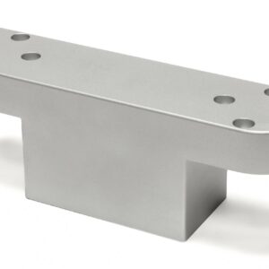 CNC machined T shaped aluminum plate with aligned holes