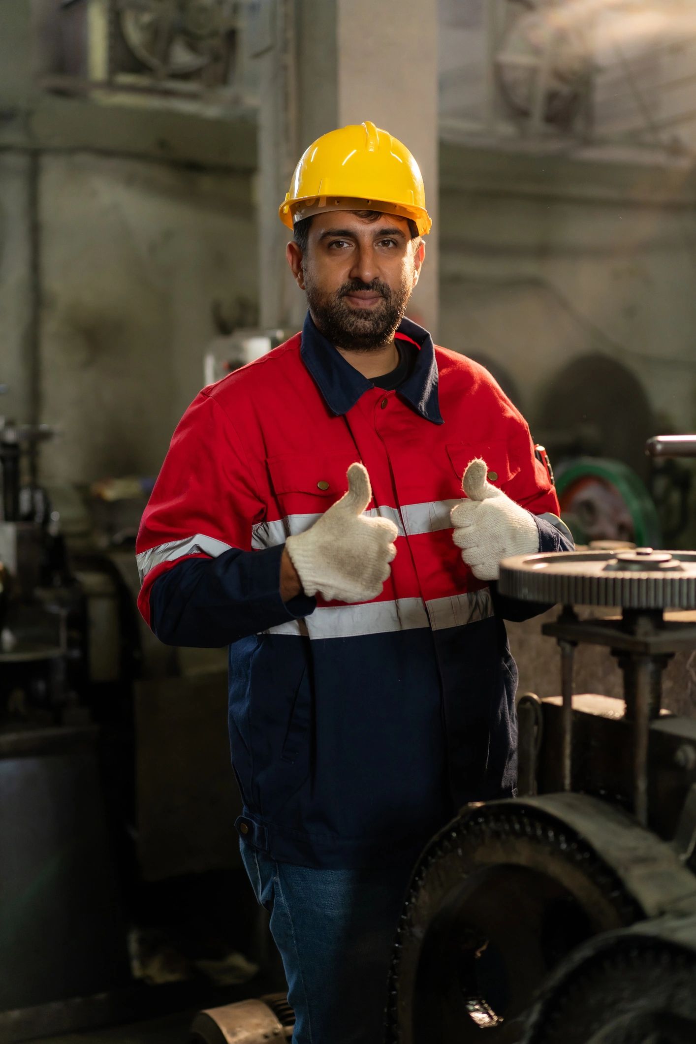 Industrial workshop portrait representing manufacturing focus